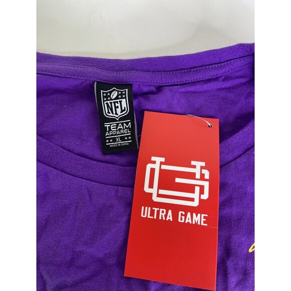 Minnesota Vikings NFL Ultra Game Womens XL Raglan Baseball Long Sleeve T-Shirt - Picture 3 of 6